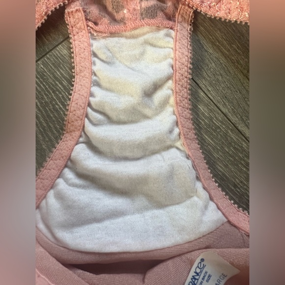 Vintage Lily of France Elegant V-Cut Pink Nylon & Lace Hi-Cut Hi-Leg Panty. L - Picture 5 of 7